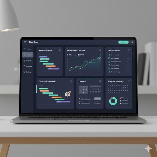 A user-friendly dashboard with customizable widgets for productivity