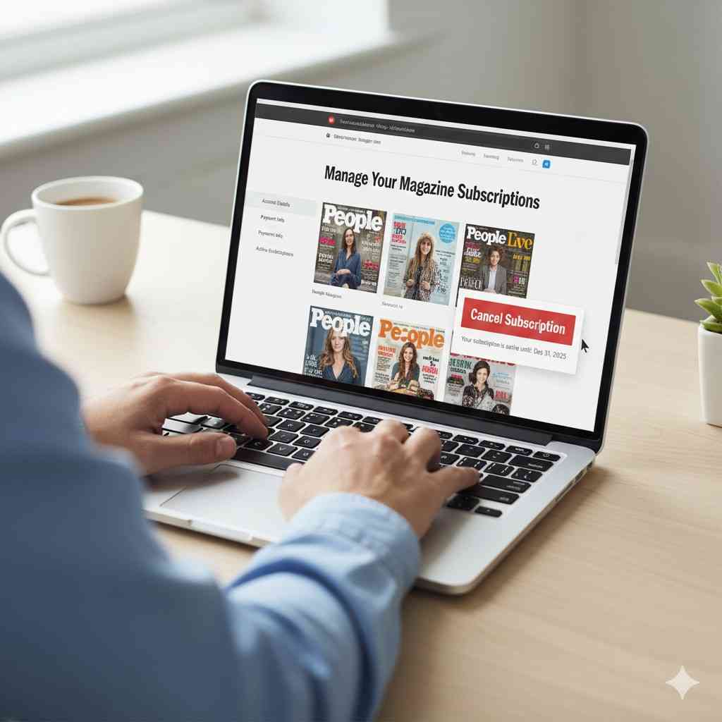 Online cancellation process for People Magazine subscription